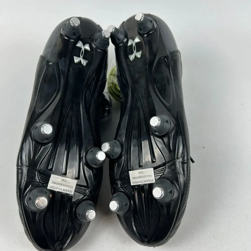 Under Armour Hydrastrike II SG Soccer Cleats Women US 8.5 Black with Extra Laces